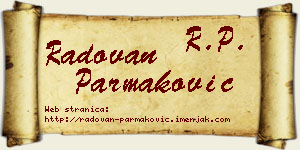 Radovan Parmaković vizit kartica